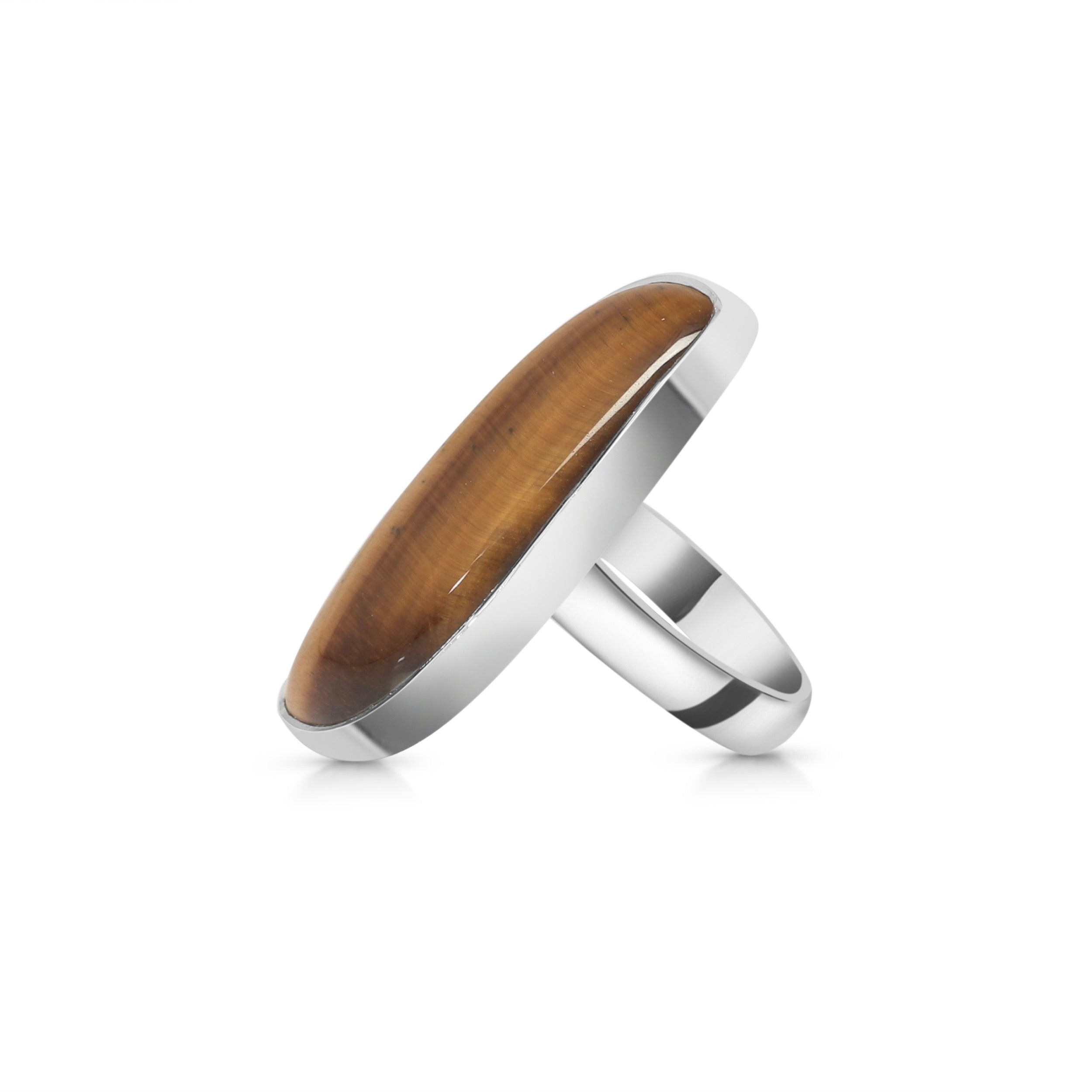 Tiger Eye Adjustable Ring-(TGE-R-9)